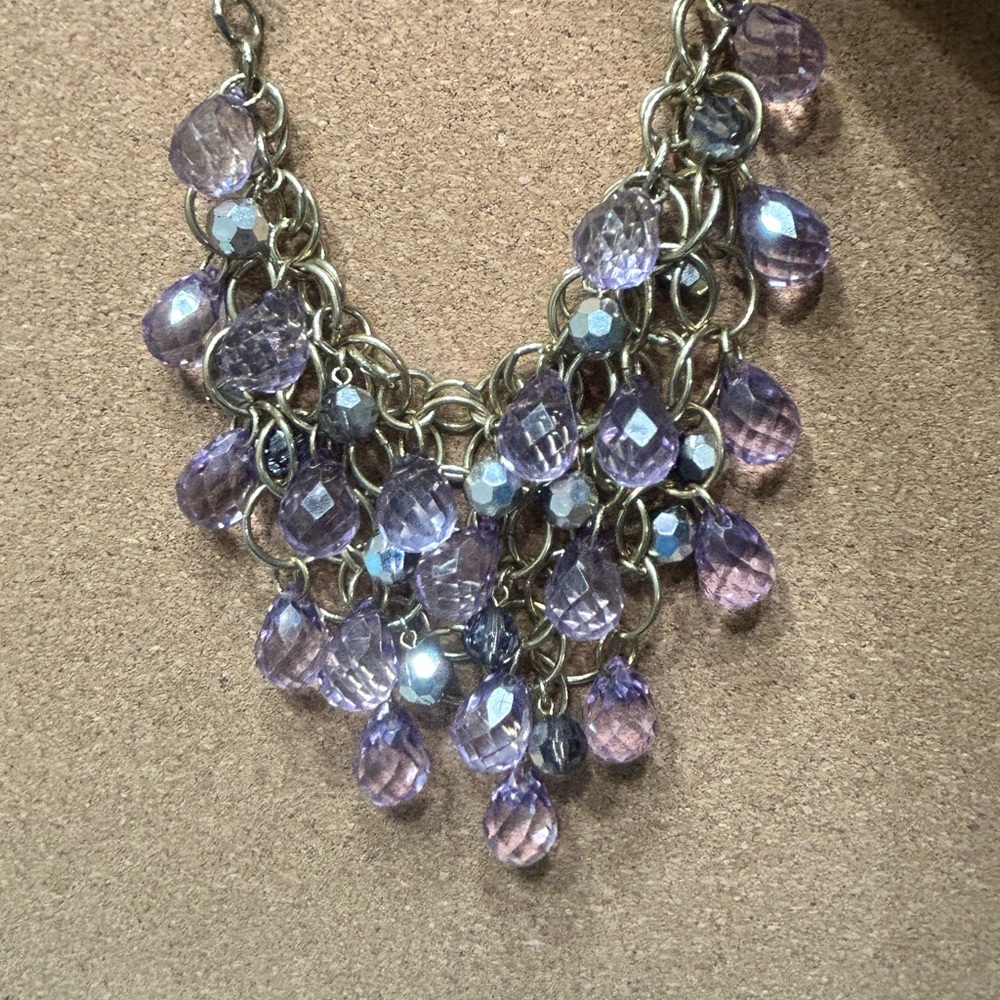 R.J. Graziano Lavender Crystal Necklace